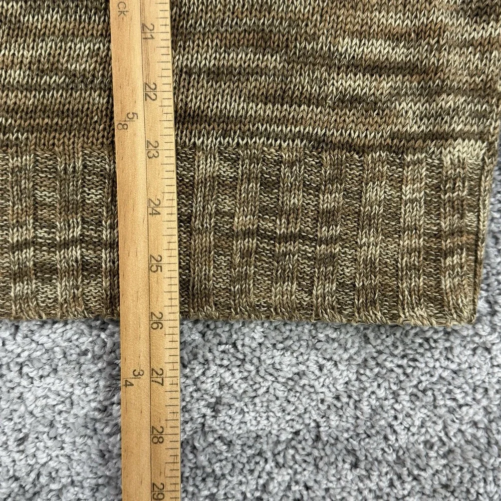 VTG 90s Banana Republic 100% Linen Sweater Men's L Heathered Brown Crewneck